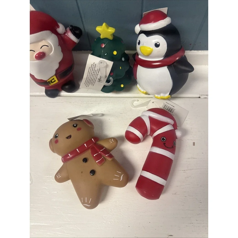 Lot Of 5 Merry & Bright Squeaky 6